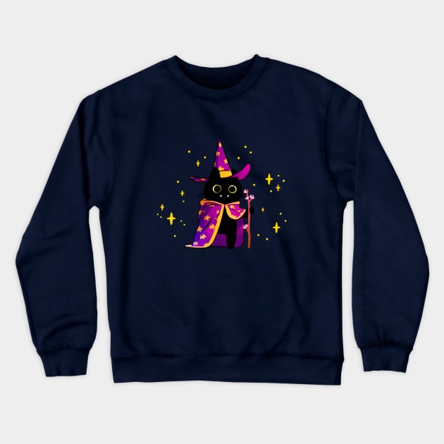 Cat Wizard Crewneck Sweatshirt by Extra Ordinary Comics